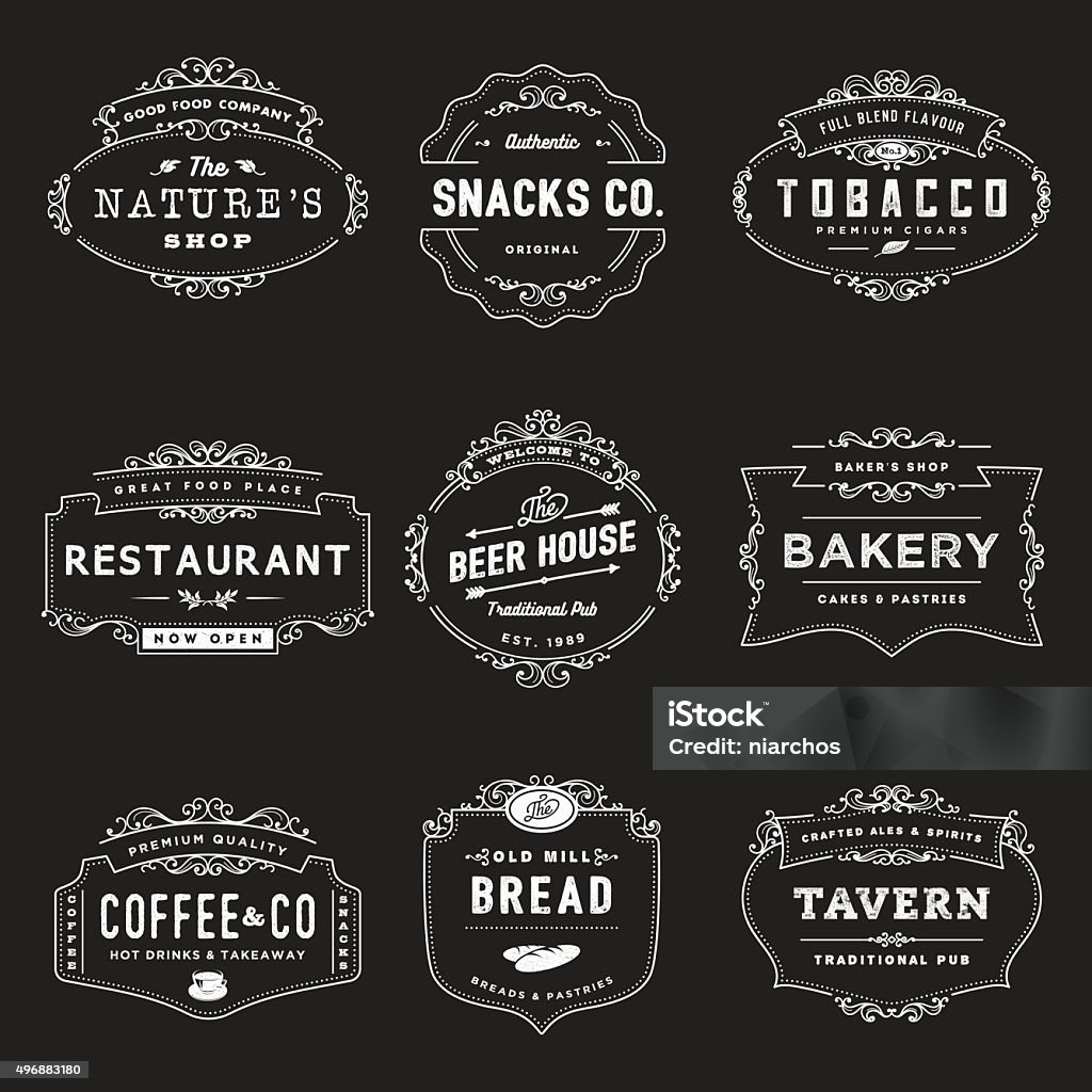 Vintage Style Shop Insignia Ai10,  Eps10 and HighRes Jpeg included.  Retro Style stock vector