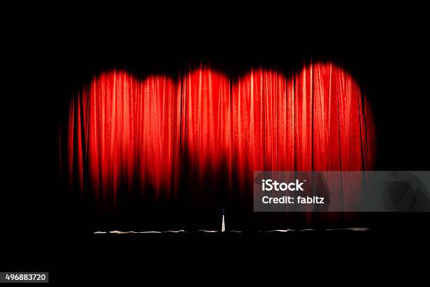 Curtain Movie Theater Closed Stock Photo - Download Image Now - Curtain, Waiting, Closed