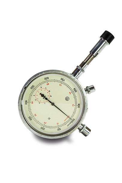 istock Mechanical tachometer is insulated on light background 496885752