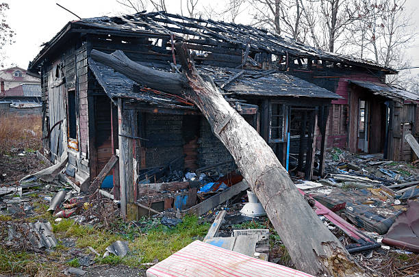 istock view of a burned down house 496887034