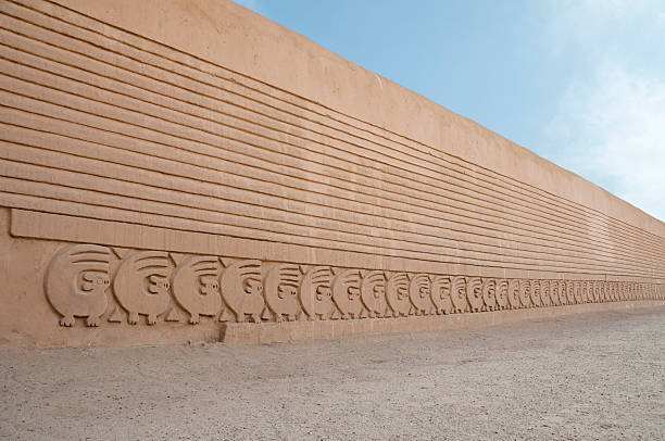 Ancient Chimu Wall Near Trujillo In Peru