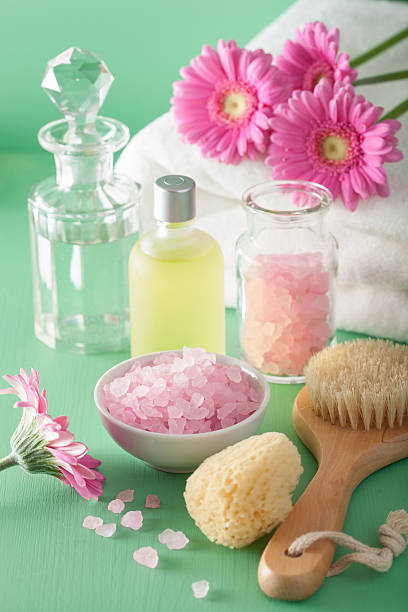 istock spa aromatherapy with gerbera flowers essential oil brush 496888180
