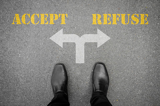 istock Decision to make at the cross road -accept or refuse 496888524