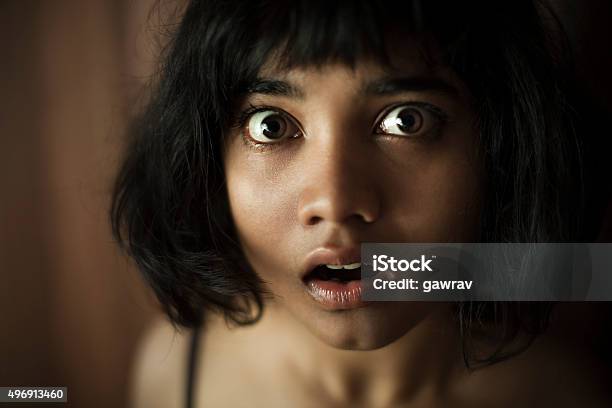 Eyes And Mouth Widely Open Of Surprised Teenage Asian Girl Stock Photo -  Download Image Now - iStock