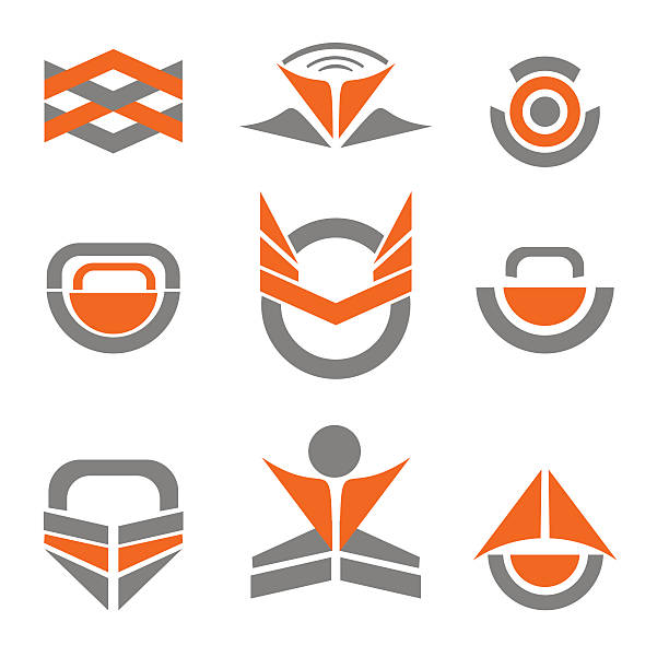 Abstract  Icon Design Elements vector art illustration