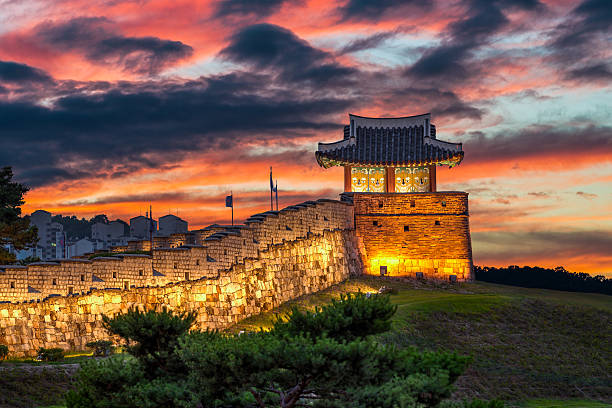istock Hwaseong Fortress at Dusk 496916062