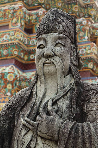 istock Chinese stone statue in Wat Pho, Bangkok, Thailand 496916765