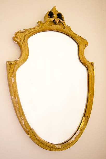 istock Old Baroque-Style Chipped Gold Mirror 496918406