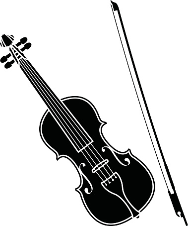 violin. stencil. vector illustration