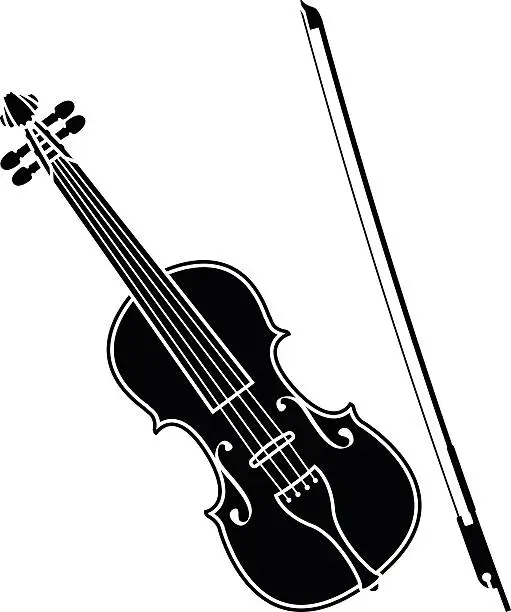 Vector illustration of violin