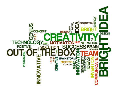 Inspiring word cloud illustration. Stock photo