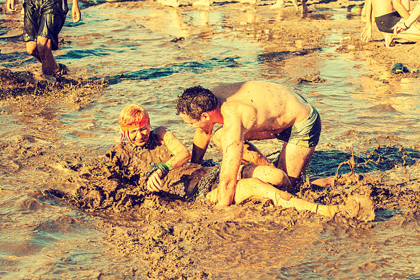 Kostrzyn nad Odra, Poland - August 2, 2013: 19th Przystanek Woodstock (Woodstock Festival),  biggest summer open air ticket free rock music festival in Europe, vintage style.