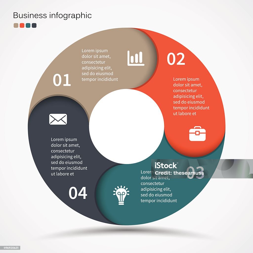 Moderne Vektor-info-Grafik für business-Projekt - Lizenzfrei Teilabschnitt Vektorgrafik