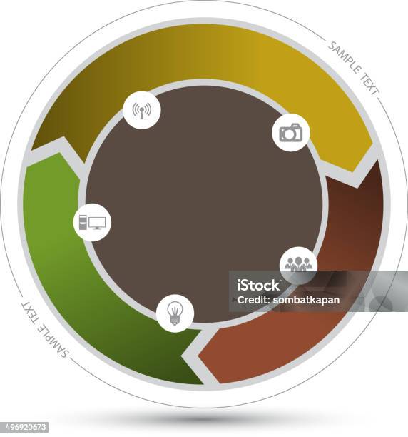 Trois Flèches De Cercle Loop Vecteurs libres de droits et plus d'images vectorielles de Affaires - Affaires, Affaires Finance et Industrie, Bleu