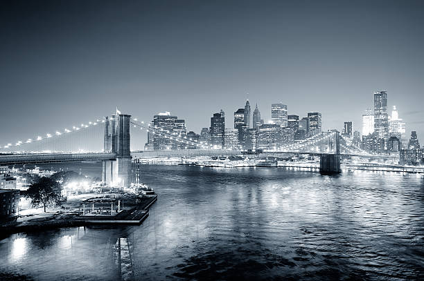 istock New York City Manhattan downtown black and white 496922105