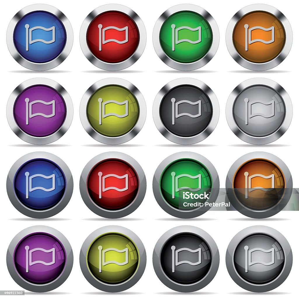Windows Flag Button Flag Button Set Stock Illustration - Download Image Now - 2015, Blue ...