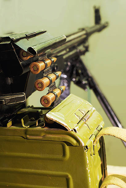 istock machine guns and boxes of ammunition 496922984