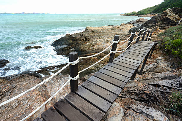 istock walkway beside the sea, sight seeing 496923114