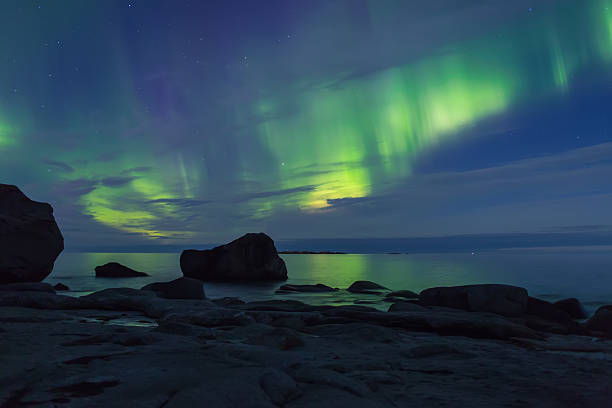 istock Aurora over the sea 496923286