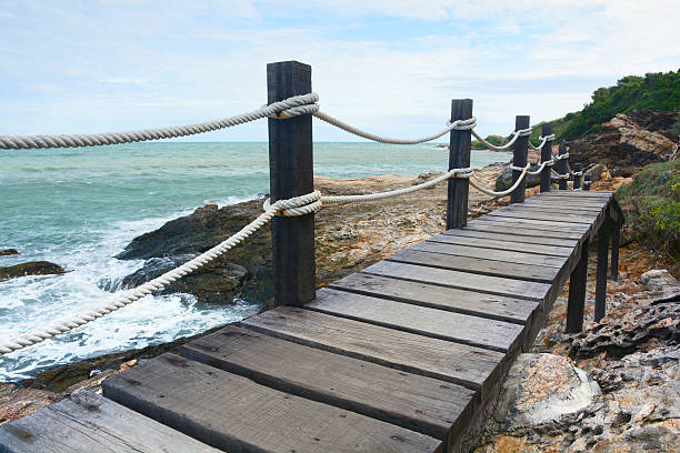 istock walkway beside the sea, sight seeing 496923292