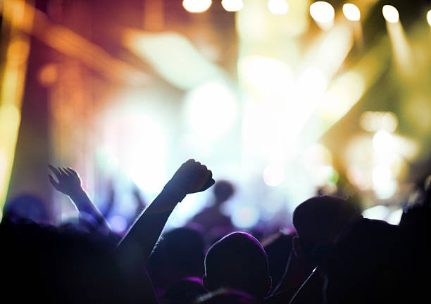 istock Large group of people at concert. 496923859