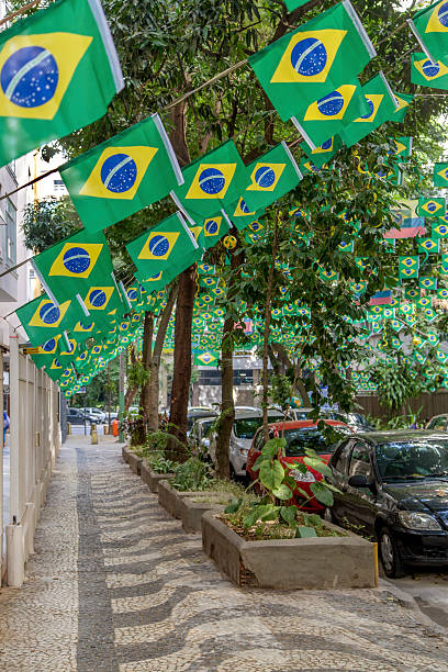 istock Street in Rio decorated for the World Cup 2014 496924155