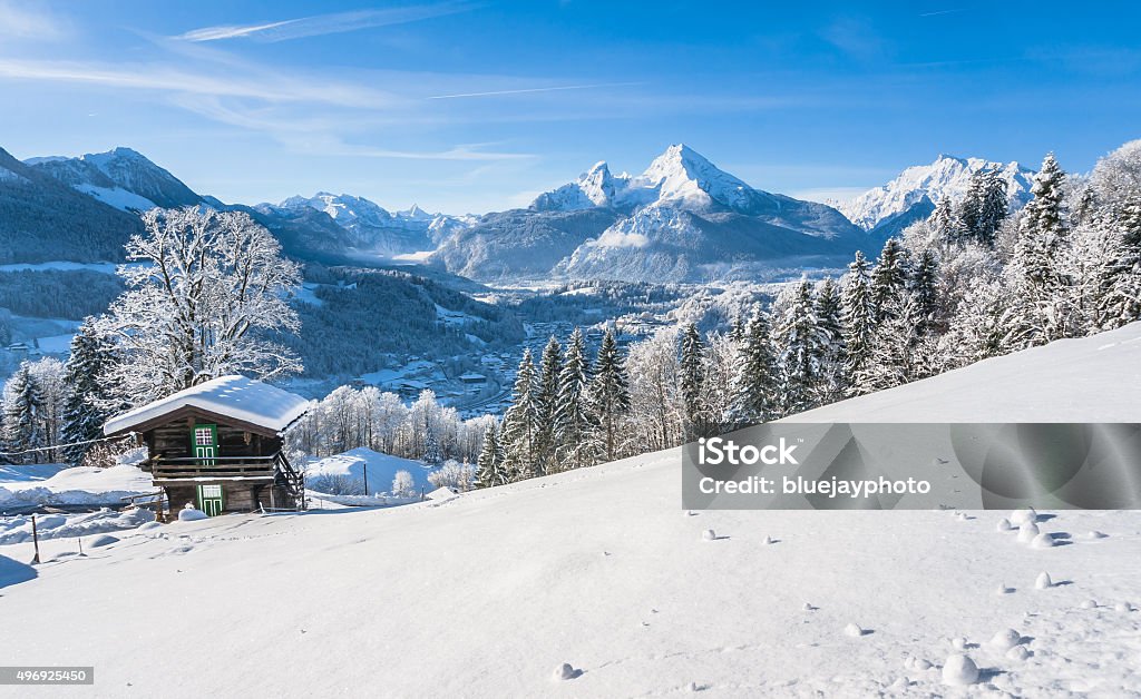 Idyllische Landschaft der Bayerischen Alpen, Berchtesgaden, Deutschland - Lizenzfrei 2015 Stock-Foto