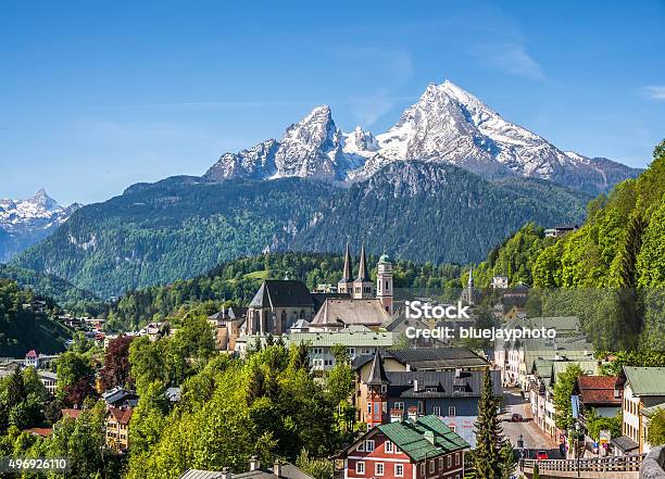 Historic Town Of Berchtesgaden With Watzmann Mountain Bavaria Germany Stock Photo - Download Image Now