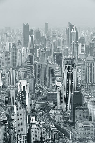 istock Shanghai in black and white 496941275