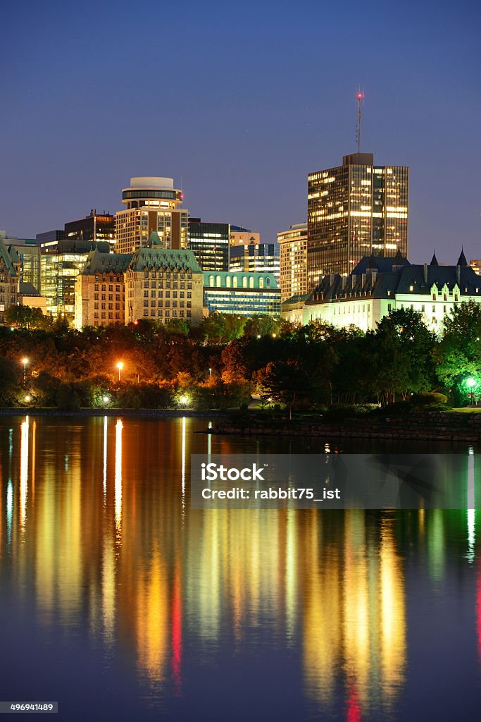 Ottawa de nuit - Photo de Arbre libre de droits