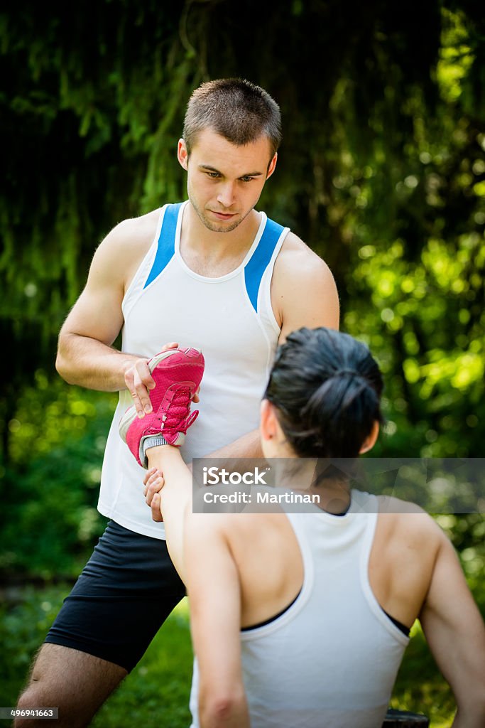 Beim sport gefährden werden gelöst - - Lizenzfrei Aktivitäten und Sport Stock-Foto