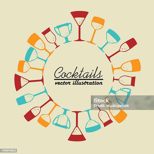 Drinks Design Stock Illustration - Download Image Now - Alcohol - Drink, Cocktail, Crockery