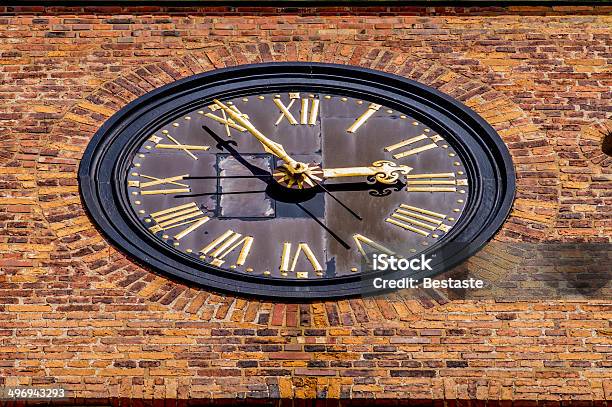 Big Clock On A Chuch Stock Photo - Download Image Now - Stockholm, Architecture, Backgrounds