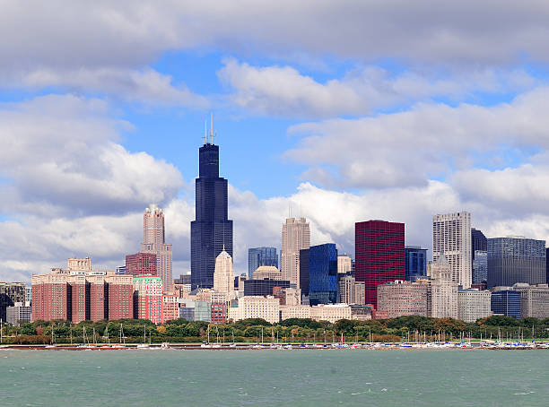 istock Chicago skyline over Lake Michigan 496944557