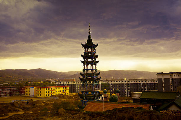 The pagoda in gansu province