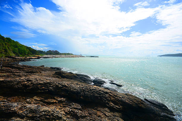 istock walkway beside the sea, sight seeing 496946670