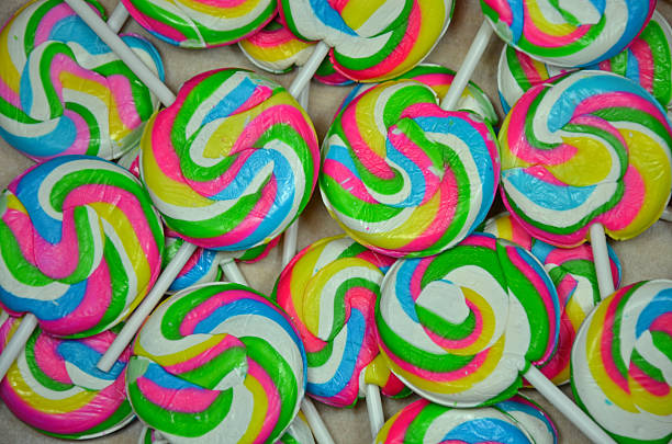 istock Colorful swirly lollipops 496946878