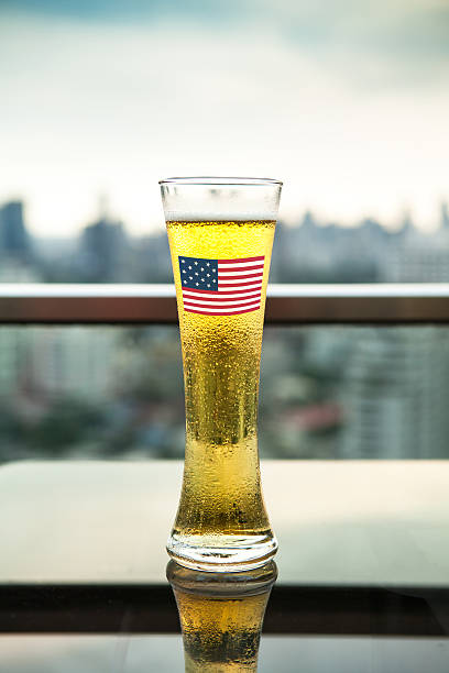istock USA Flag on Beer Glass (with clipping path) 496947979