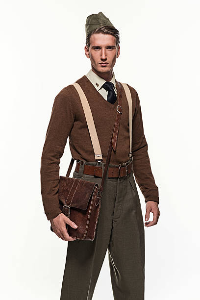istock Scouting uniform fashion man against white background. 496951350