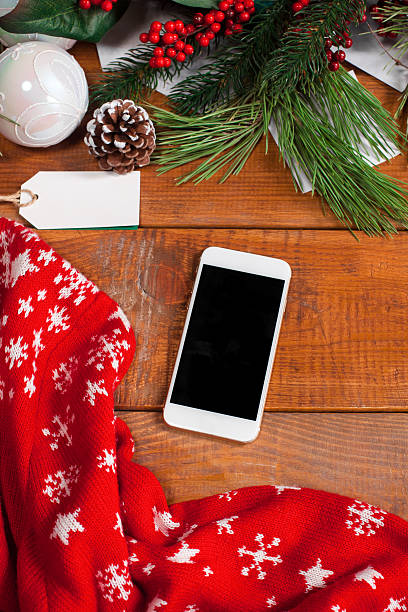 istock The wooden table with a phone 496951562