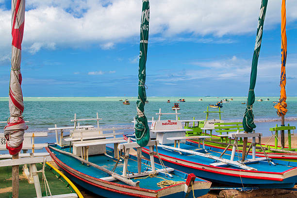 istock Maceio beach, northeast Brazil - jangadas 496951832