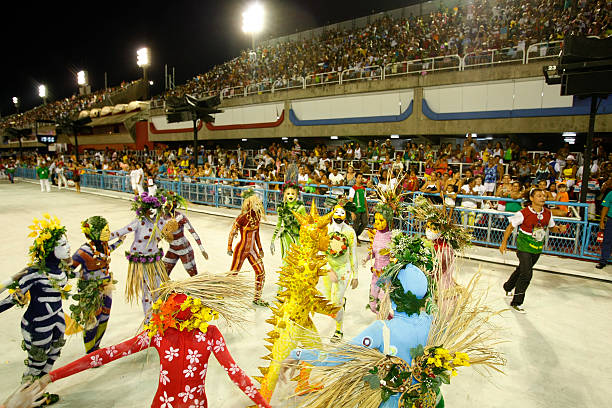 mirim 삼바 학교 프리젠테이션, sambodrome 리우데자네이루 사육제 - samba school parade 뉴스 사진 이미지