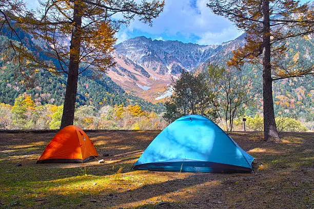 Landscape with tent