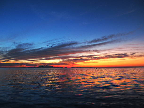 Sunset over Margarita Island - Venezuela stock photo