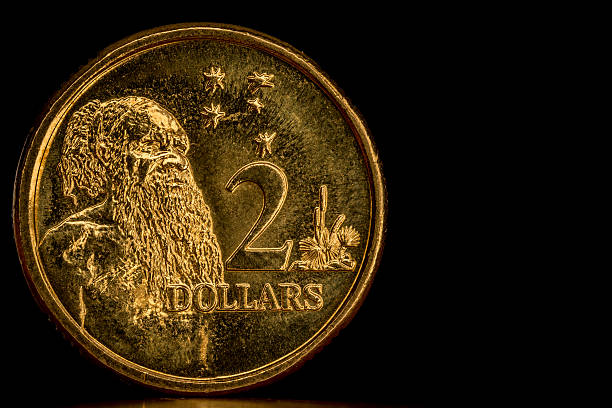 diffusi moneta da 2 dollari australiani - circulated foto e immagini stock