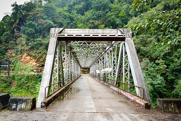 istock Metal bridge in Sikkim, India 496959328