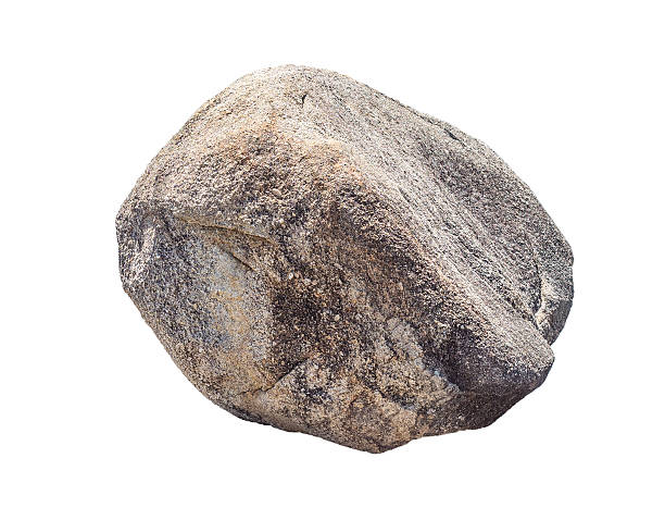 istock big granite rock stone, isolated on white 496959564