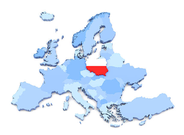 istock Europe Map, Poland with Flag 496968041