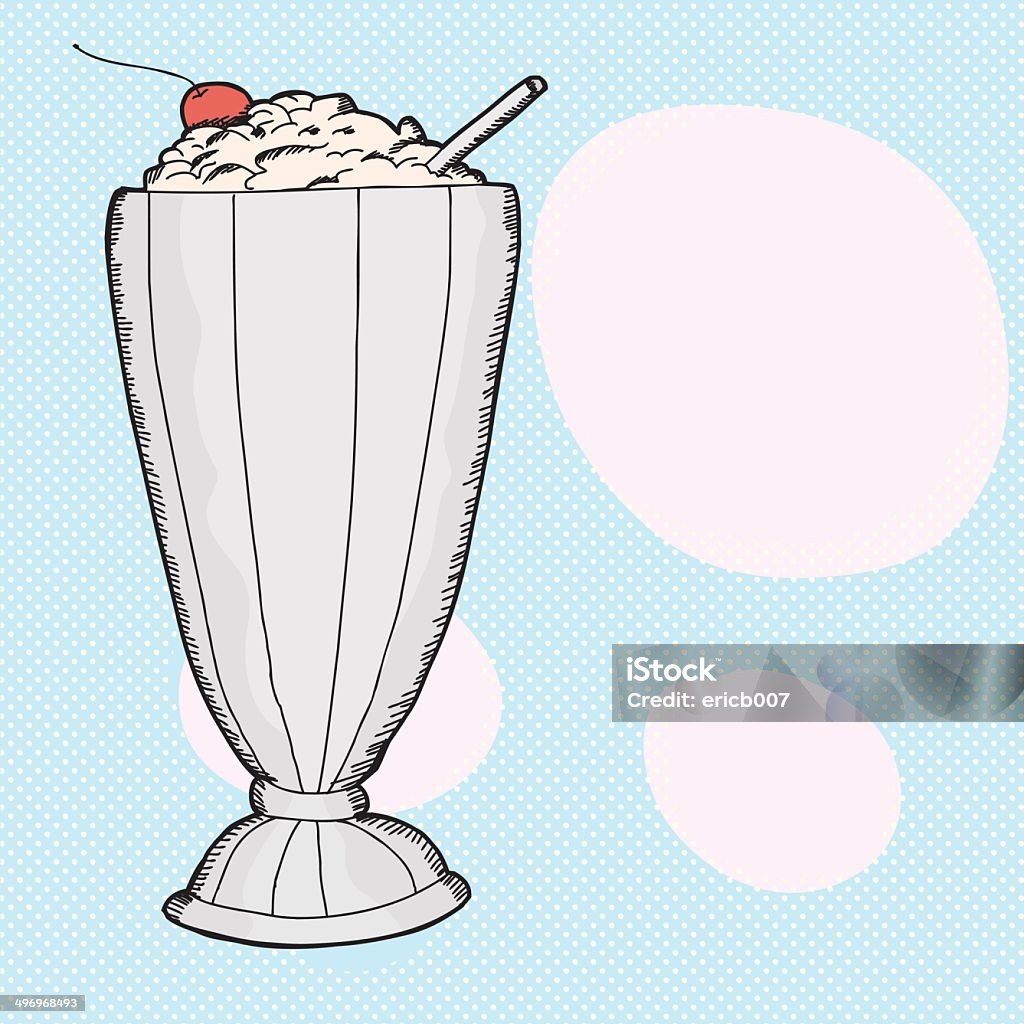 Milk-shake à la vanille - clipart vectoriel de Au-dessus de libre de droits
