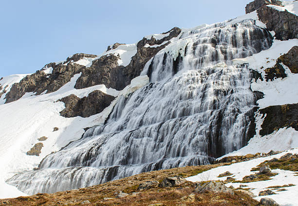 Dynjandi waterfall stock photo